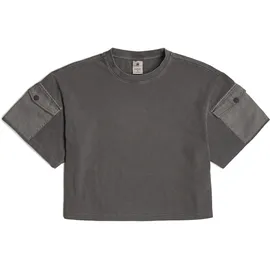 G-Star Washed Mix Boxy Cropped T-Shirt - schwarz - Damen, - M,