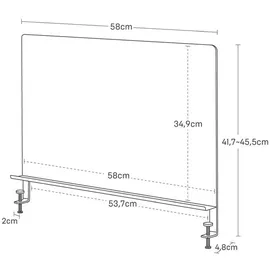 Yamazaki Magnetwand für den Schreibtisch, schwarz, Metall, 58x46x5 cm Arbeitszimmer, Schreibtische, Bürotische