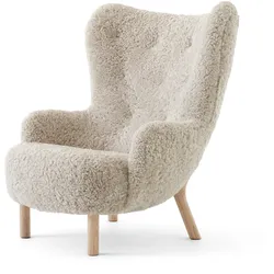 &Tradition - Petra Lounge Chair VB3, High Back, Eiche geölt / Schafsfell Moonlight