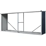 casa.pro Kaminholzregal Kalmar Stahl 352 x 80 x 152 cm Anthrazit