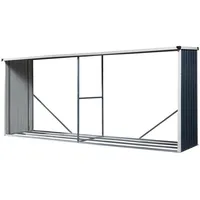 casa.pro Kaminholzregal Kalmar Stahl 352 x 80 x 152 cm Anthrazit