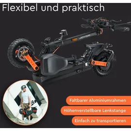 Vorago Joyor S8E Elektroroller 45 km/h 800W Sitz faltbar offroad Federung NFC E-Scooter E-Mofa Moped - Schwarz