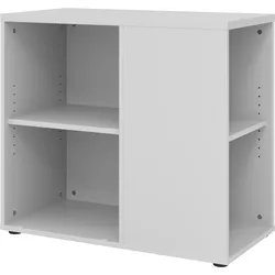 bümö Schreibtisch Schrank in grau, Container Schrank Büro für Ordner & Co. - Anstell-Container Schreibtisch, Schreibtisch Kommode, Büro Schrank