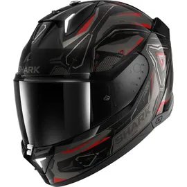 Shark Skwal i3 Linik Integralhelm - schwarz-grau-rot, / L