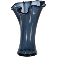 BigBuy Home We Care Vase aus recyceltem Glas, Blau, 20 x 20 x 30 cm