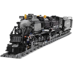 götäzer Spielzeug-Zug Dampflok Modellbauklötze: Großes Set mit Gleisen, perfektes Geschenk, Baue und zeige mit diesem Set eine imposante Lokomotive samt Gleisen schwarz