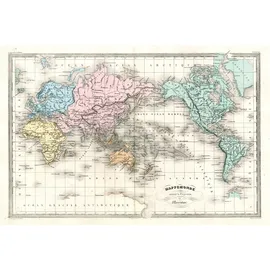 Queence Wandsticker QUEENCE "The Earth", beige, B:150cm H:90cm T:0,1cm, Folie, Wandtattoos, Selbstklebend, kinderleichte Anbringung