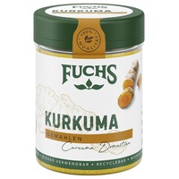 Fuchs Gewürze - Kurkuma gemahlen - für eine gelbe Note in Currys, Nudeln oder Couscous - natürliche Zutaten - 70 g in wiederverwendbarer, recyclebarer Dose