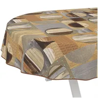 ANRO Wachstuchtischdecke Wachstischdecke Wachstuch Tischdecke abwaschbar Gartentischdecke Wasserabweisend Oval