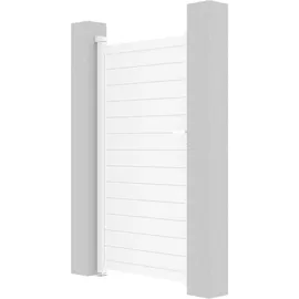 habitat garten Gartentor 101,2 x 180,9 cm Weiß/Aluminium