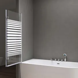 SoGood doporro Duschwand für Badewanne Badewannenaufsatz 120x140cm Duschabtrennung 6mm ESG-Sicherheitsglas teilsatiniert inkl. Nano-beschichtung Badewannenfaltwand