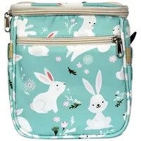 Kinder-Fahrradkorb, niedlicher Cartoon-Hasen-Fahrradkorb vorne, Lenkertasche für den Vorderrahmen, 20, 3 x 12, 9 x 17, 8 cm, Nylon-Fahrradkörbe für Laufräder, Dreiräder, Roller, Fahrradkörbe, Korb f