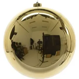 buttinette Weihnachtskugel aus Kunststoff, gold, 14 cm Ø