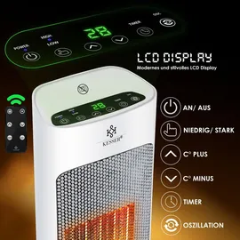 Kesser Heizlüfter 2000 W Weiß