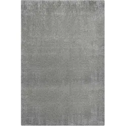 Kadima Design Hochflor-Teppich `Dovel` - Recyceltes Polyester - Nachhaltig & Weich. Farbe: Grau, 80x150 cm