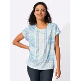 Inspirationen WITT WEIDEN Druck-Shirt in jeansblau-ecru-bedruckt | Gr.: 40