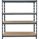 METRO Professional Schwerlastregal KBT45, Metall, 160 x 60 x 180 cm, Fachlast 350 kg, grau