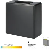 EDM Wandleuchte Led 3W 85Lm 4000K Tageslicht Ip65 12X12X5Cm
