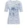 GOLDNER Streifenshirt mit Blumenmuster in rauchblau geringelt), | Gr.: 38
