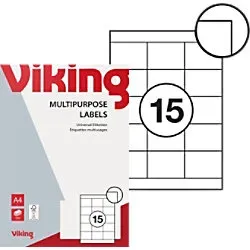 Viking Universaletiketten Selbstklebend Weiß 7 x 5,08 cm 100 Blatt à 15 Etiketten