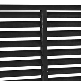 vidaXL WPC Lamellenzaun 180 x 180 cm schwarz