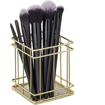 Relaxdays Stiftehalter Metall 10 x 9 x 9 cm Gold 10 St.