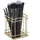 Relaxdays Stiftehalter Metall 10 x 9 x 9 cm Gold 10 St.