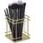 Relaxdays Stiftehalter Metall 10 x 9 x 9 cm Gold 10 St.