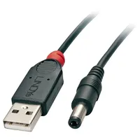 Lindy USB 2.0 USB-A Stecker, DC Stecker 5,5mm 1.50m Schwarz 70268