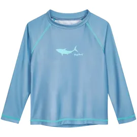 Playshoes Unisex Kinder Langarmshirt Rash-Guard-Shirt, Lang Blau Hai, 62-68