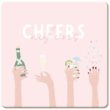 Grafik-Werkstatt Grafik Werkstatt lustiger Untersetzer aus Kork | Cheers, Bunt