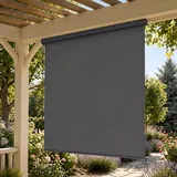Songmics Senkrechtmarkise 250 x 160 cm grau Polyester