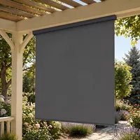 Songmics Senkrechtmarkise 250 x 160 cm grau Polyester