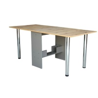 Esstisch ausklappbar Klapptisch Büro Tisch klappbar Holznachbildung Eiche Grau