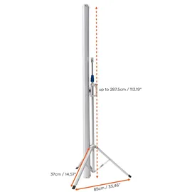 Celexon basic Stativ-Leinwand 120" | 220x220 cm 1:1 | mobile transportable 4K, Full-HD Leinwand | Beamerleinwand mit Stativ für Heimkino- und Büropräsentationen | Blitzschneller Aufbau in 3 Schritten