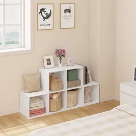 Woltu Bücherregal 90 x 90 x 30 cm Weiß