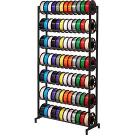 Vevor Filament Lagerregal für 3D-Drucker, 7 Ebenen, Filamentspulenhalter, 840 x 320 x 1650 mm, Tragkraft 54,4 kg pro Ebene, 3D-Druckerzubehör für 3D-Druckstudio, Werkstatt, Schwarz