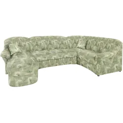 DOMO collection Wohnlandschaft »Bahia mit viel Platz, zeitloses Design, U-Form«, wahlweise mit Bettfunktion DOMO collection grün