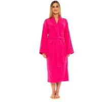 Cick Frottee-Bademantel aus 100 % ägyptischer Baumwolle, für Damen und Herren, fuchsia, L/X-Large - L-XL