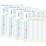 PICTALOO Wertungsblatt Block DIN A5, gut lesbar und übersichtlich gestaltet, moderner Ersatzblock mit Phasen, großer Spielblock für Würfel und Kartenspiele, für Senioren und Kinder geeignet, Familienspiel (4x)