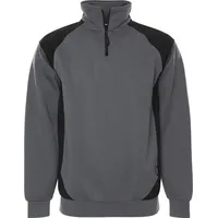 Fristads Sweatshirt 7048 GSM - Grau/Schwarz/L 300511-896-L