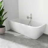 Evineo ineo2 Eck-Badewanne für individuelle Ab- und Überlaufsysteme L: 180 B: 80 cm, Raumecke links, BE4007WM,