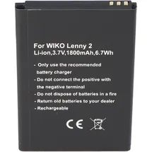 AccuCell Akku passend für den Wiko Lenny 2 Akku 5030, 3,7Volt 1800mAh mit 6,7Wh