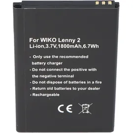 AccuCell Akku passend für den Wiko Lenny 2 Akku 5030, 3,7Volt 1800mAh mit 6,7Wh