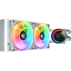 COUGAR Wasserkühlung "CPU Wasserkühlungsblock, Poseidon Elite 240 ARGB", weiß (weiß, 240), Computer-Kühler