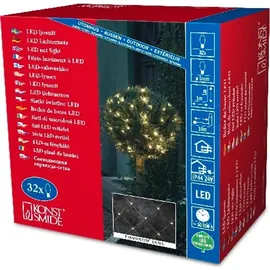 Konstsmide LED Lichternetz 32er warmweiß / transparent 1x1m Konstsmide 3748-103 - Weiß/Transparent