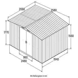 Home Deluxe Bohio XL 2,58 x 2,06 x 1,77 m anthrazit