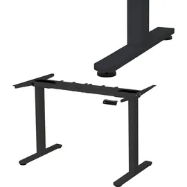 Albatros höhenverstellbares Schreibtisch Tischgestell elektrisch | LIFT S5 Schwarz | Gestell, Tischbeine, Tischfüße Metall | Display | 120Kg belastbar | Schwarz, Weiß, Silber