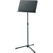 K&M 11923 Orchesternotenpult Schwarz - Notenständer bis 125 cm stufenlos ausziehbar - mit Kunststoffplatte