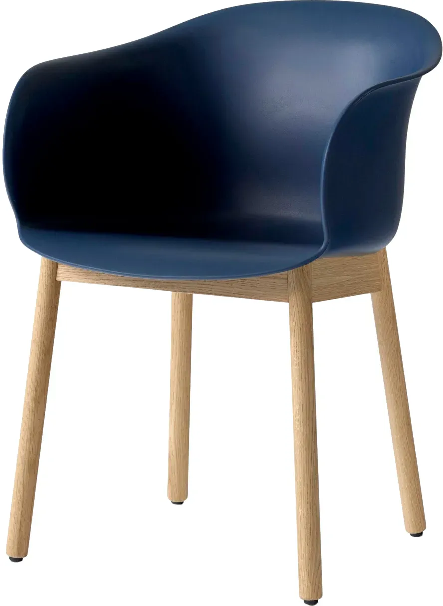 &Tradition Elefy JH30 Armlehnstuhl, eiche natur / midnight blue